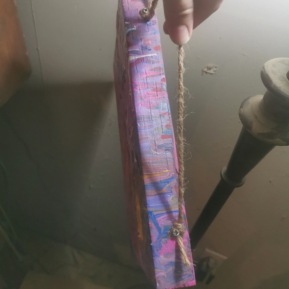 Wood Abstract Painting Blooming Sunset colors - Picture 6 of 10